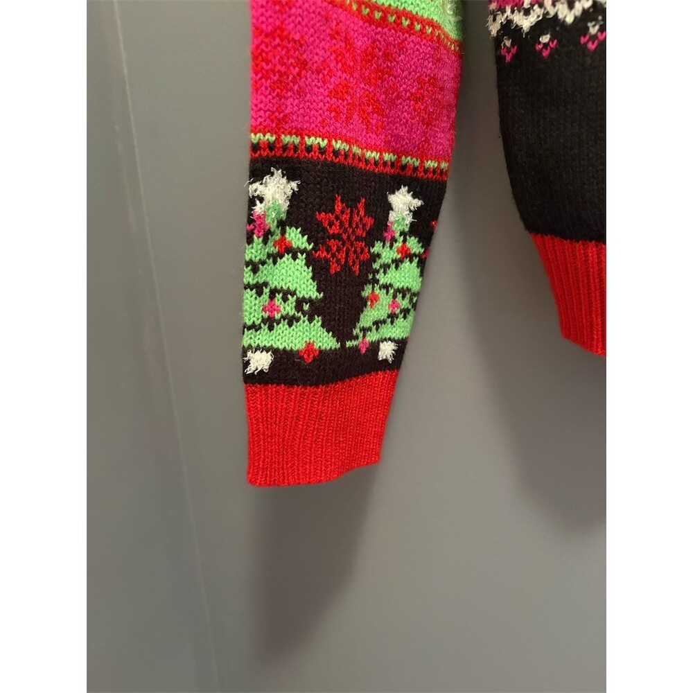 No Boundaries Ugly Christmas Sweater Juniors L Multicolor Ho Ho Ho Bells - Picture 6 of 10